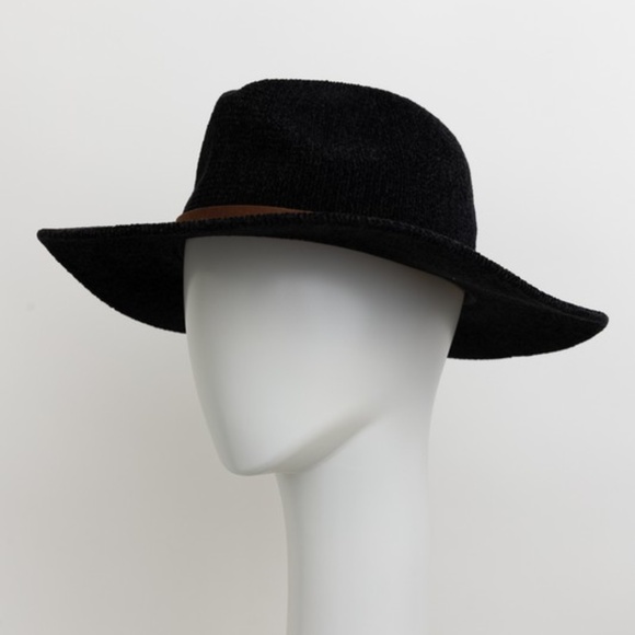 Minimalist Black Corduroy Fedora - Picture 5 of 5